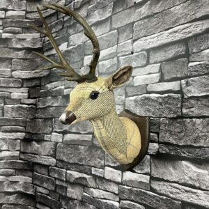 checked miniature deer