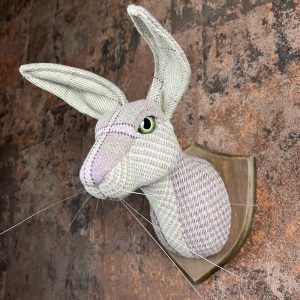 Wool hare sculpture